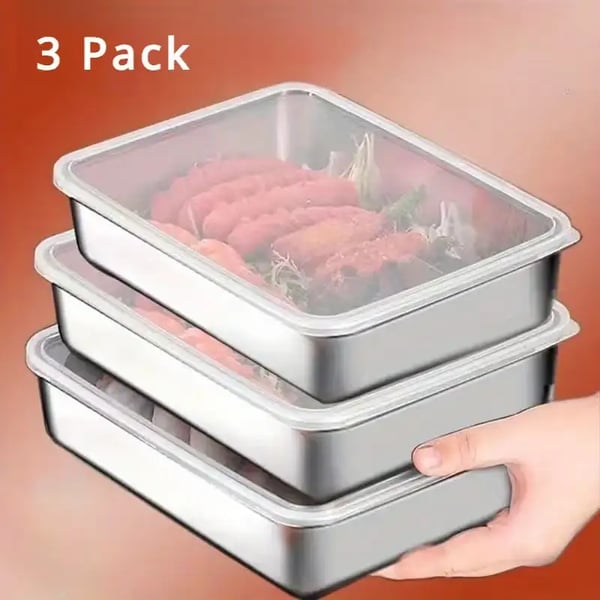Stainless Steel Small Tray (3Pc)